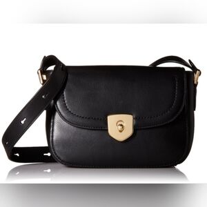 Cole Haan - Marli Mini Saddle Bag, Black Leather, Adjustable Strap